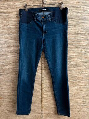J Brand Mama J Maternity Skinny Jeans Blue Denim Side Panel